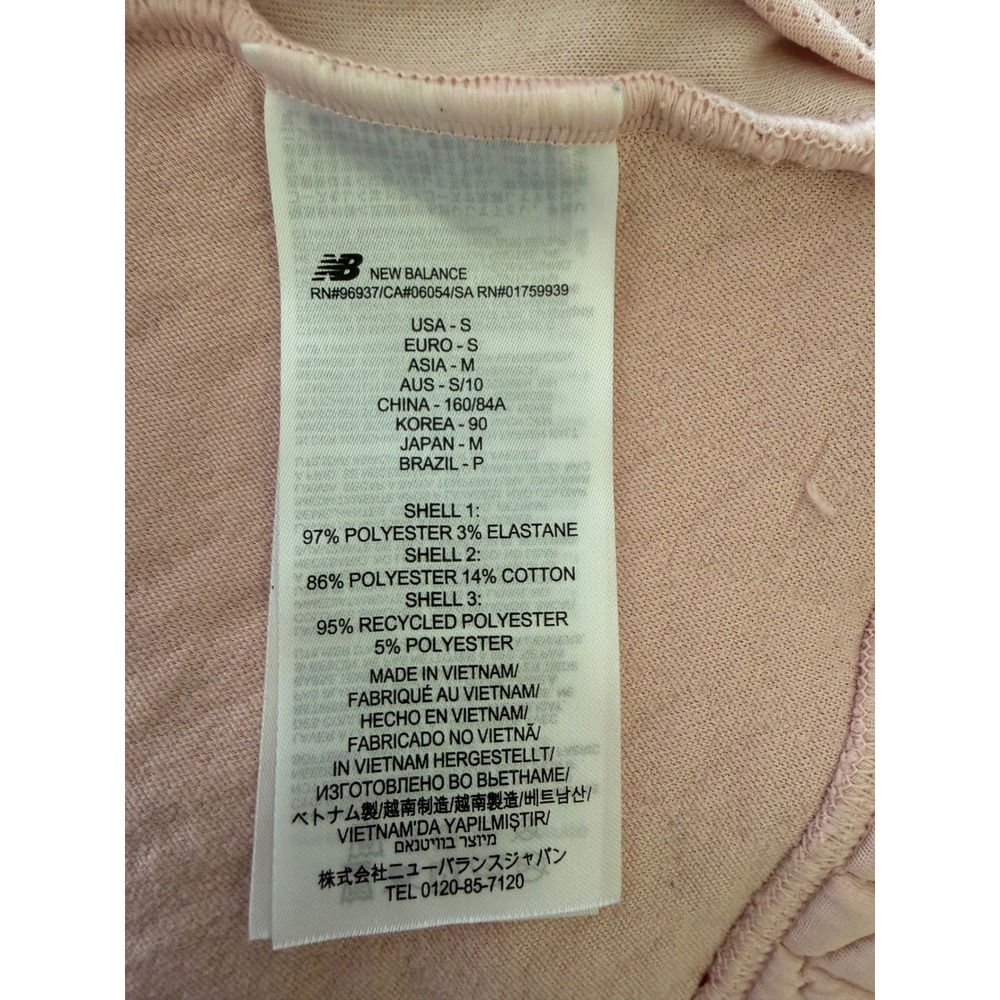 New Balance Jacket Womens Small Pink  Quilted Full Zip Thumbhole Active - Picture 7 of 8